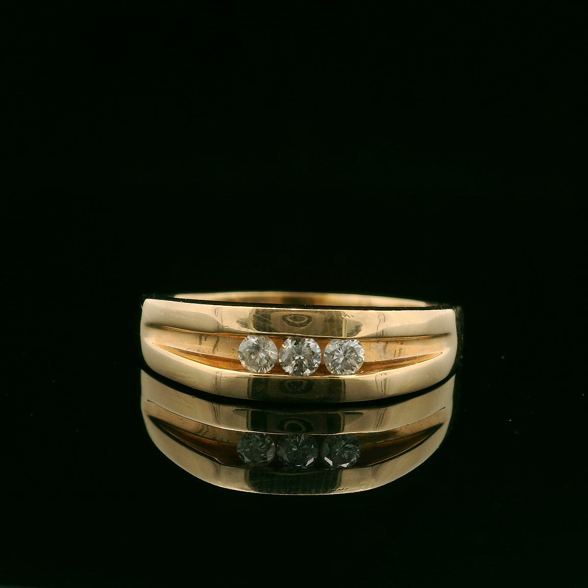 Diamond Wedding Bands  -  Men's