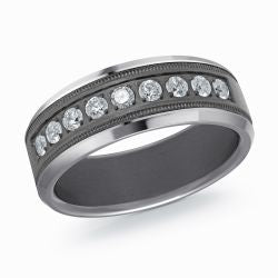 Diamond Wedding Bands  -  Men's