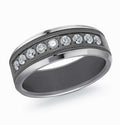 Diamond Wedding Bands  -  Men's