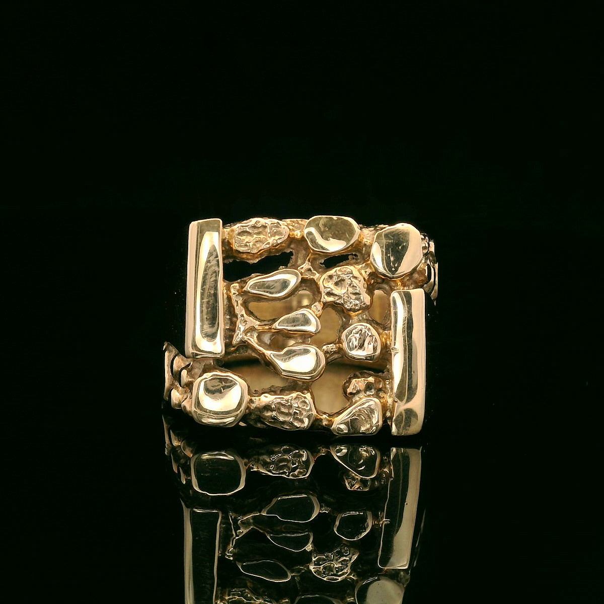 Gold Fashion Ring  -  Men's