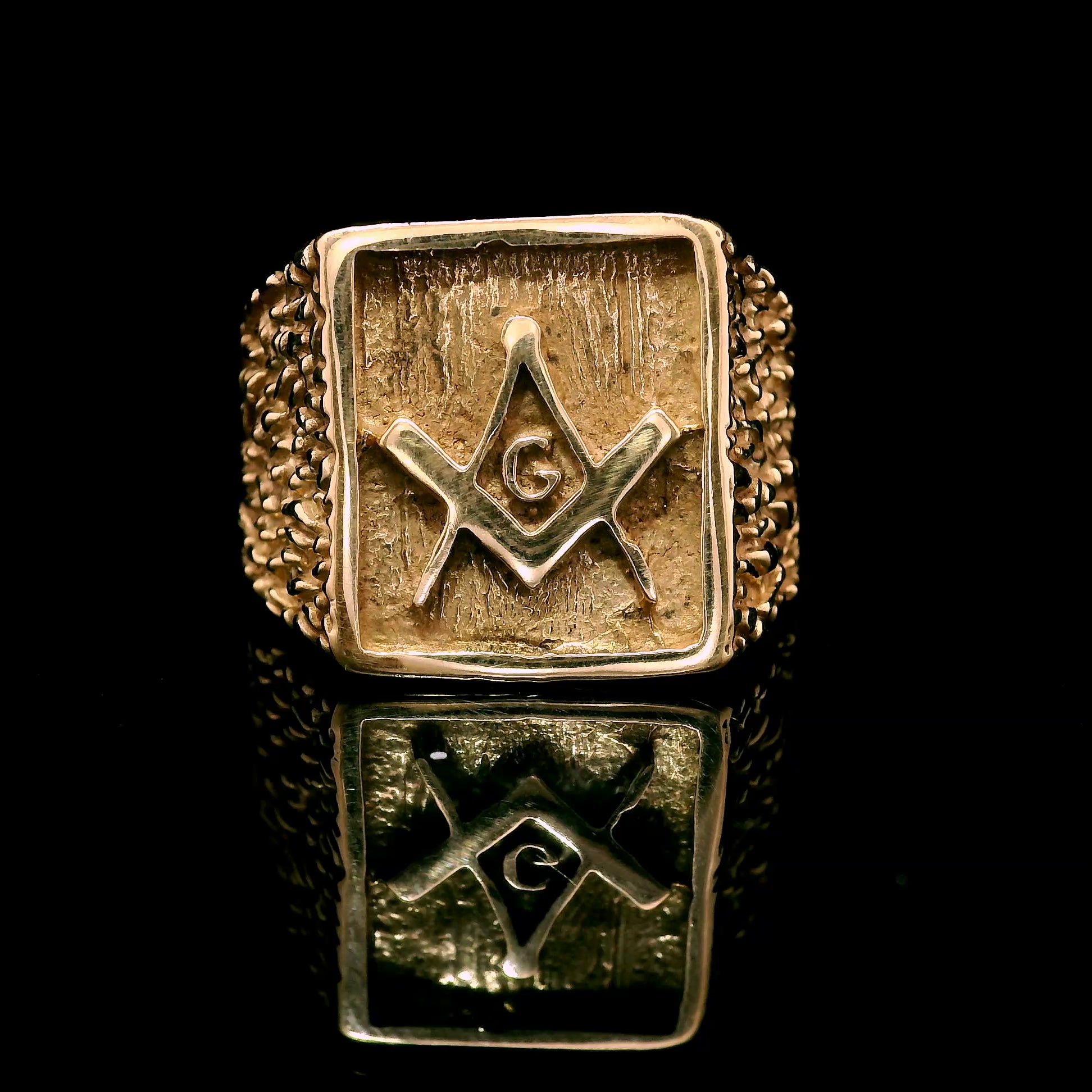 Gold Fashion Ring  -  Men's